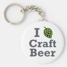 I [hop] Craft Beer Keychain