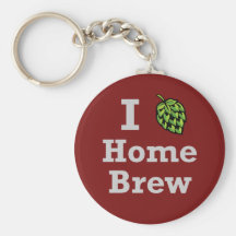I [hop] Home Brew Keychain