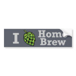 I [hop] Home Brew Sticker Bumper Stickers