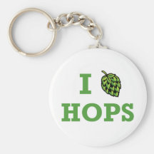 I [hop] Hops Keychain