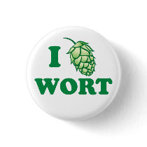 I HOP WORT - button