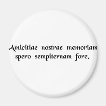 I hope that the memory of our friendship will..... refrigerator magnet