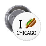 I Hotdog Chicago buttons