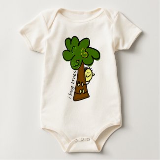 I Hug Trees: Organic Baby Onesie shirt