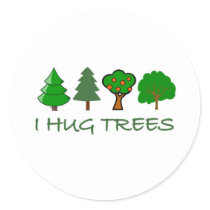 I Hug Trees stickers by bartstshirts I Hug Trees stickers