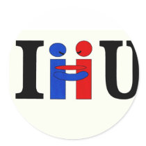 I HUG U stickers