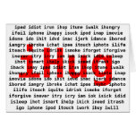 I Hug U Text Design Card