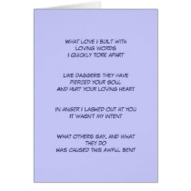 I hurt your heart cards