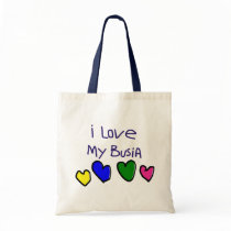I I Love My Busia (Polish Grandma) Gift Canvas Bags