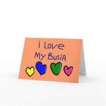 I I Love My Busia (Polish Grandma) Gift Cards