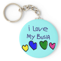 I I Love My Busia (Polish Grandma) Gift Key Chain