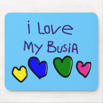 I I Love My Busia (Polish Grandma) Gift Mousepads