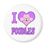 i I Love poodles Magnet