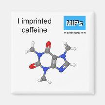 I imprinted caffeine magnet ball and stick