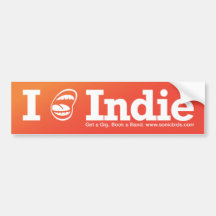 I [☺] Indie Bumper Sticker