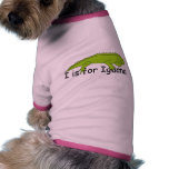 I is for Iguana Doggie Tee Shirt