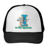 I is for iguana letter abc cartoon hat