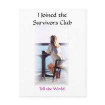I Joined the Survivors Club postcards