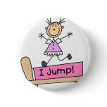 I Jump Stick Figure Button