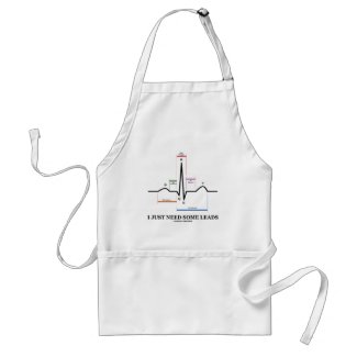 I Just Need Some Leads (ECG/EKG Heartbeat) apron