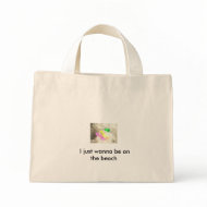 I Just Wanna Be On The Beach Tote Bag bag