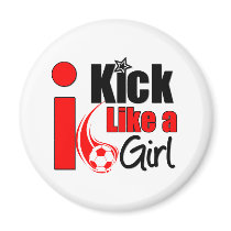 I Kick Like A Girl magnets