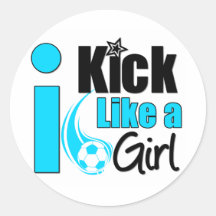 I Kick Like A Girl Sticker