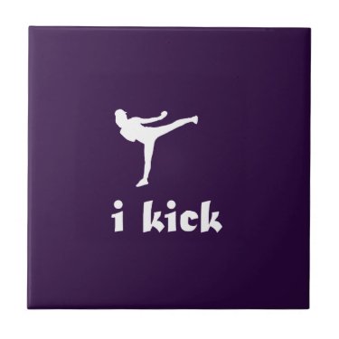 i kick /White on Purple Tile