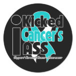 I Kicked Cancer's Ass - Cervical Cancer Sticker