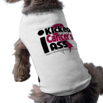 I Kicked Cancer's Ass - Head and Neck Cancer Pet Tee