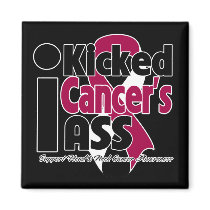 I Kicked Cancer's Ass - Head and Neck Cancer Refrigerator Magnets