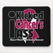 I Kicked Cancer's Ass - Head and Neck Cancer Mouse Pads