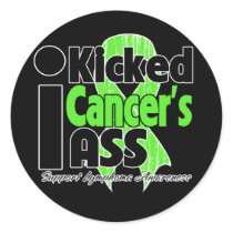 I Kicked Cancer's Ass - Lymphoma Round Sticker