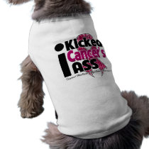 I Kicked Cancer's Ass - Multiple Myeloma Doggie Tee Shirt