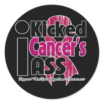 I Kicked Cancer's Ass - Multiple Myeloma Round Stickers
