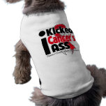 I Kicked Cancer's Ass - Oral Cancer Doggie T Shirt