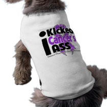 I Kicked Cancer's Ass - Pancreatic Cancer Dog Tshirt