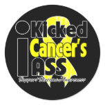 I Kicked Cancer's Ass - Sarcoma Round Sticker