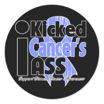 I Kicked Cancer's Ass - Stomach Cancer Round Sticker