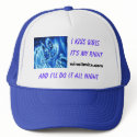 "I kiss girls all night" new Blue Hat