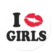 I Kiss Girls stickers