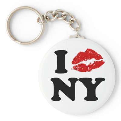 I Kiss New York Keychain