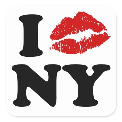 I Kiss New York Stickers