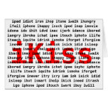 I Kiss U Text Design Card