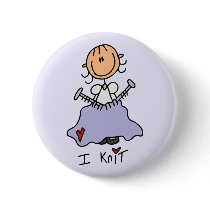 I Knit Stick Figure Tshirts and Gifts buttons by stick_figures I Knit Stick Figure Tshirts and Gifts buttons