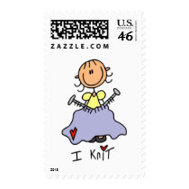 I Knit Stick Figure Tshirts and Gifts postage by stick_figures I Knit Stick Figure Tshirts and Gifts postage