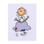 I Knit Stick Figure Tshirts and Gifts Postcards