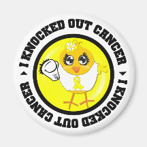 I Knocked Out Cancer (Bladder Cancer) Magnets