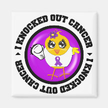 I Knocked Out Cancer (Leiomyosarcoma) Fridge Magnet