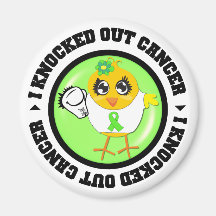 I Knocked Out Cancer (Lymphoma) Refrigerator Magnets